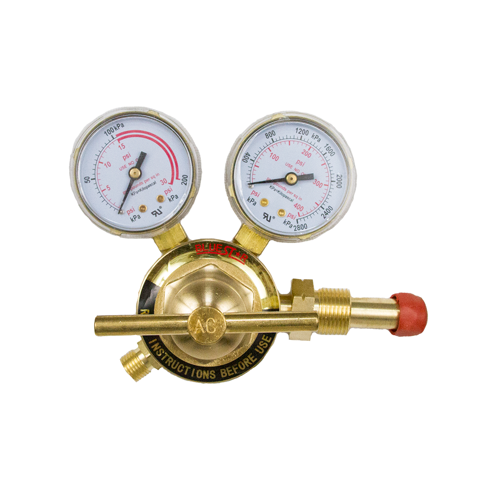 Welding Flow Gauge MIG Regulator - AceTylene Regulator CGA-510 - Part No. BS250I510
