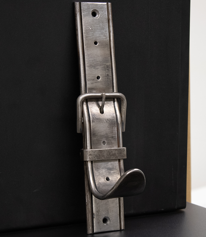 Steel Belt with Buckle Coat Hanger or Hat Hanger - Handcrafted Metal Industrial - welding electrodes, Grinding Disc, Welding Lens, Cutting Tip, Cutting Wheels, Flap Disc, Heating Tip, Welding Gloves, MIG Gun - Welding Helmet, Welding Wire - USA Welding Supply