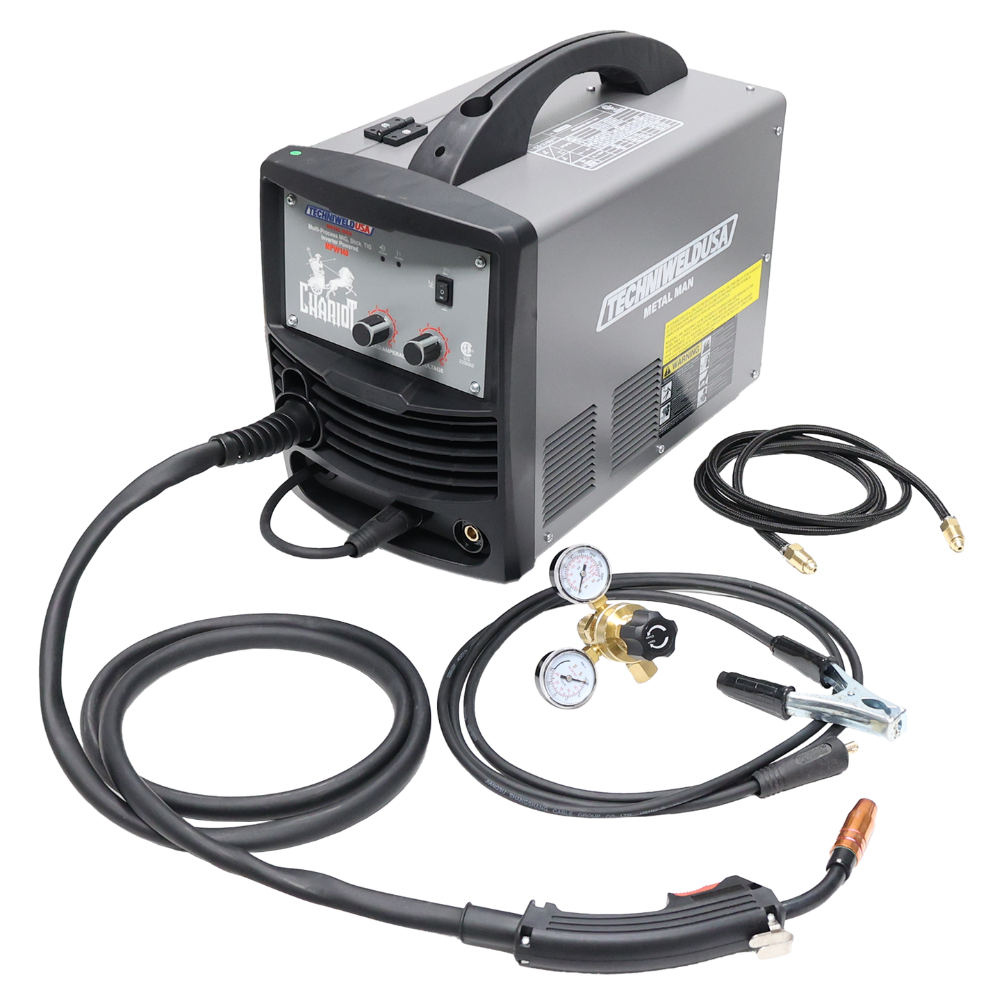 120V MIG and DC TIG Welder - Welding Machine / Inverter Metal Man Chariot 140A Multiprocess Inverter