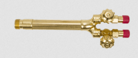 Heavy duty Victor style welding torch handle with copper threading and durable solid bar stock construction