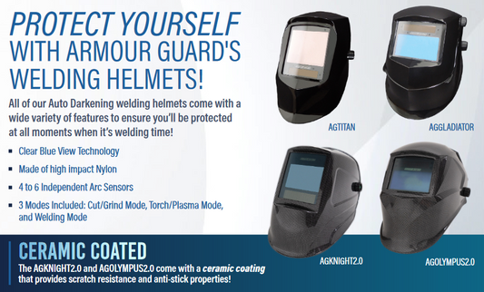 Welding Helmet - Armor Guard Olympus with Auto-darkening Technology - welding electrodes, Grinding Disc, Welding Lens, Cutting Tip, Cutting Wheels, Flap Disc, Heating Tip, Welding Gloves, MIG Gun - Welding Helmet, Welding Wire - USA Welding Supply