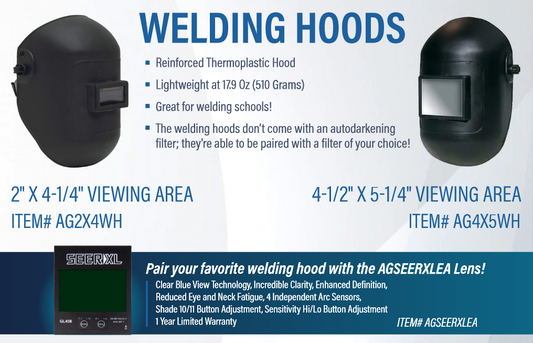 Welding Hood - Armour Guard 2 x 4-1/4 T-Series Thermoplastic Helmet, Detachable Lift Window - welding electrodes, Grinding Disc, Welding Lens, Cutting Tip, Cutting Wheels, Flap Disc, Heating Tip, Welding Gloves, MIG Gun - Welding Helmet, Welding Wire - USA Welding Supply