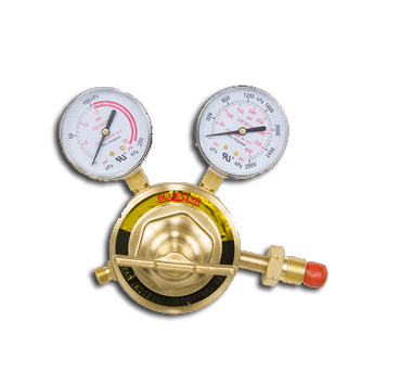 Blue Star 450 Series Acetylene Welding Regulator with dual gauges and forged brass body