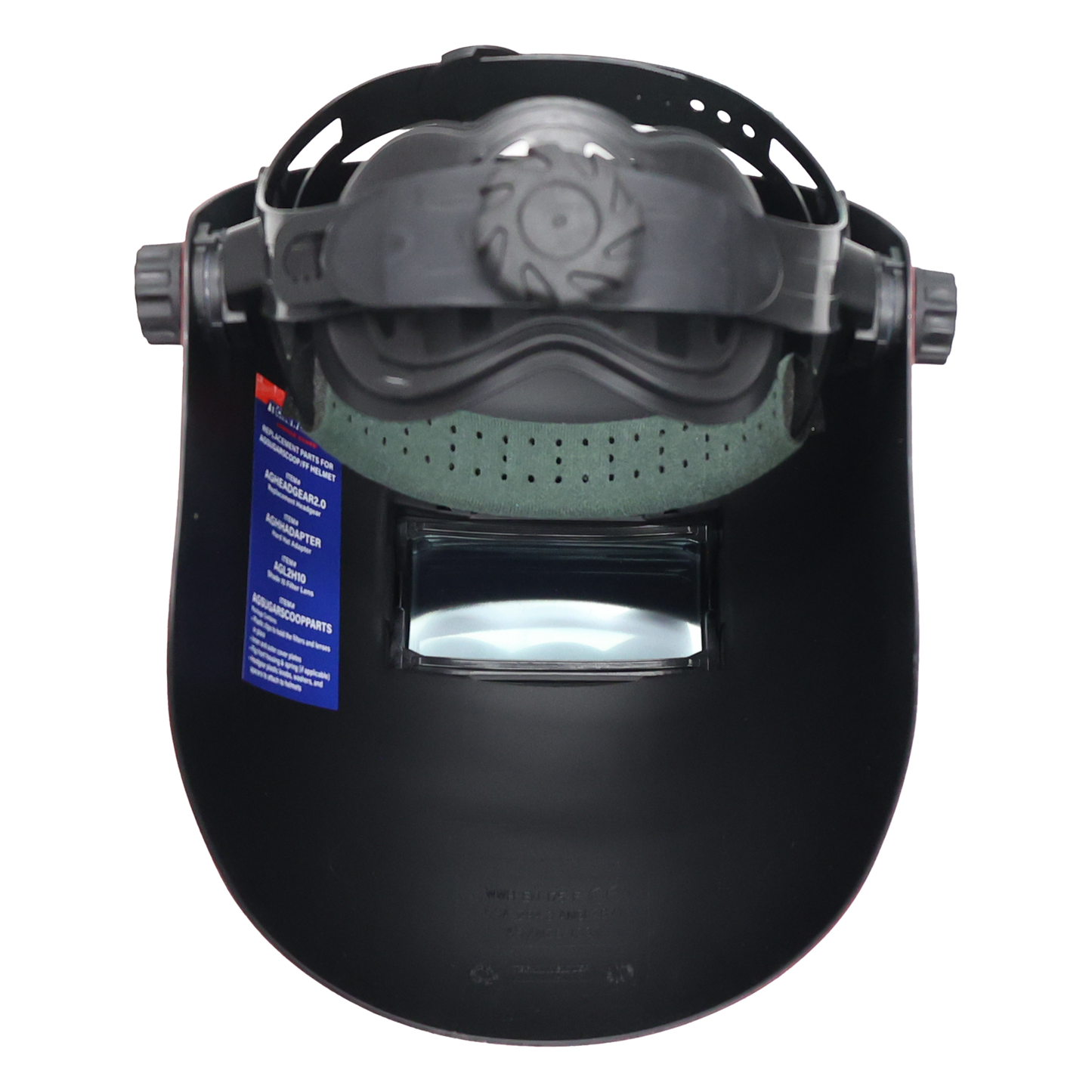 welding helmet with adjustable headgear and viewing window