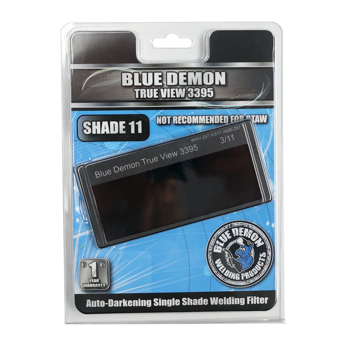 DROP-IN WELDING LENS - SHADE 9, 10, 11 OR 12 DARKENING FILTER FOR WELDING HELMET - 2" X 4.25" IN - TRUE VIEW 3395