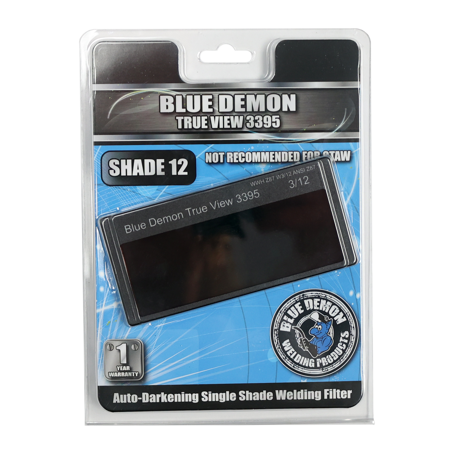 DROP-IN WELDING LENS - SHADE 9, 10, 11 OR 12 DARKENING FILTER FOR WELDING HELMET - 2" X 4.25" IN - TRUE VIEW 3395