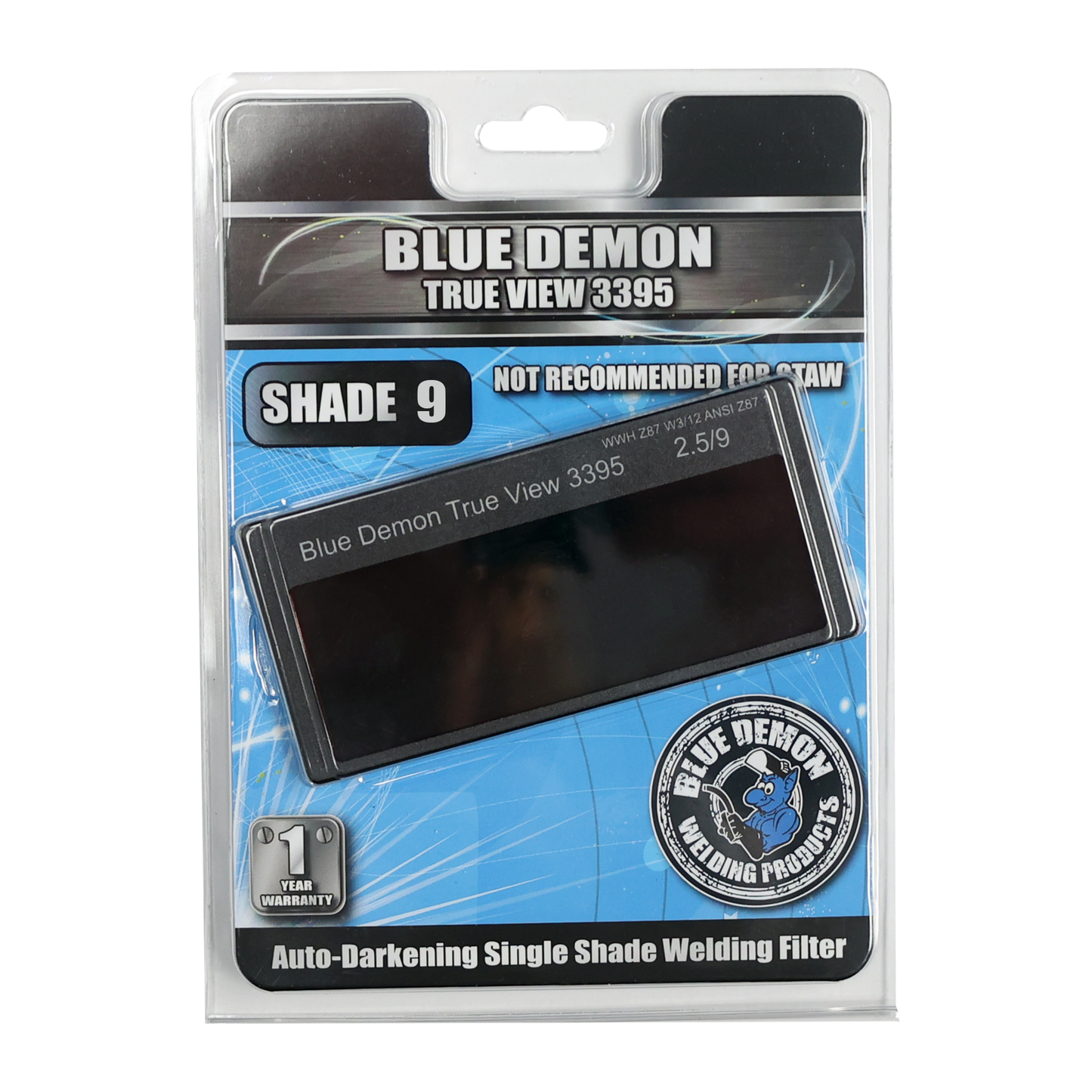 DROP-IN WELDING LENS - SHADE 9, 10, 11 OR 12 DARKENING FILTER FOR WELDING HELMET - 2" X 4.25" IN - TRUE VIEW 3395