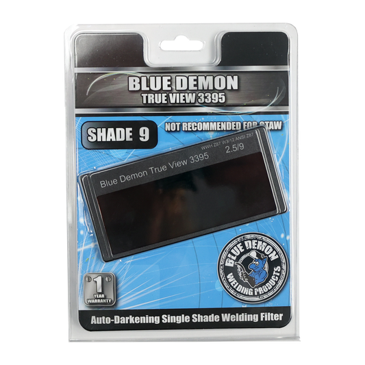 DROP-IN WELDING LENS - SHADE 9, 10, 11 OR 12 DARKENING FILTER FOR WELDING HELMET - 2" X 4.25" IN - TRUE VIEW 3395