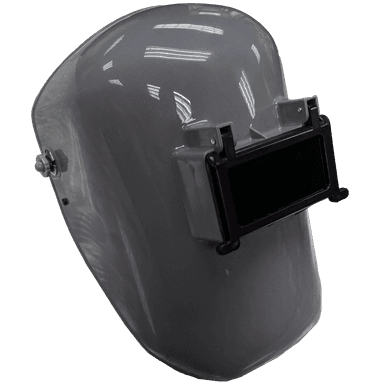 Welding Helmet - Armour Guard Panther - Gray Thermoplastic - 2" x 4.25" with Flip-Visor - welding electrodes, Grinding Disc, Welding Lens, Cutting Tip, Cutting Wheels, Flap Disc, Heating Tip, Welding Gloves, MIG Gun - Welding Helmet, Welding Wire - USA Welding Supply