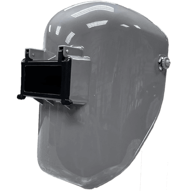 Welding Helmet - Armour Guard Panther - Gray Thermoplastic - 2" x 4.25" with Flip-Visor - welding electrodes, Grinding Disc, Welding Lens, Cutting Tip, Cutting Wheels, Flap Disc, Heating Tip, Welding Gloves, MIG Gun - Welding Helmet, Welding Wire - USA Welding Supply