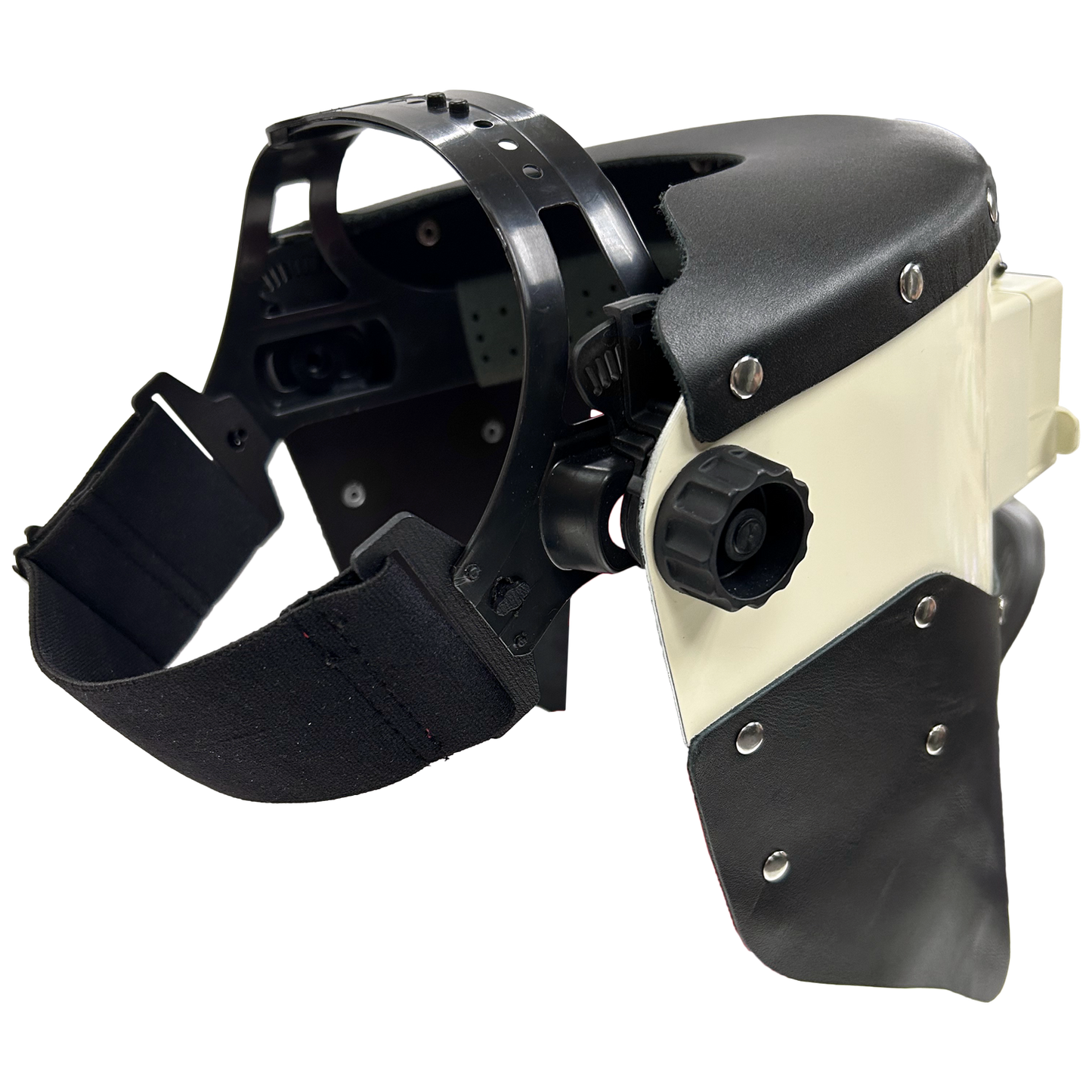 Sugar Scoop Welding Helmet replacement headgear with adjustable ratcheting system and cushioned sleeve for comfort