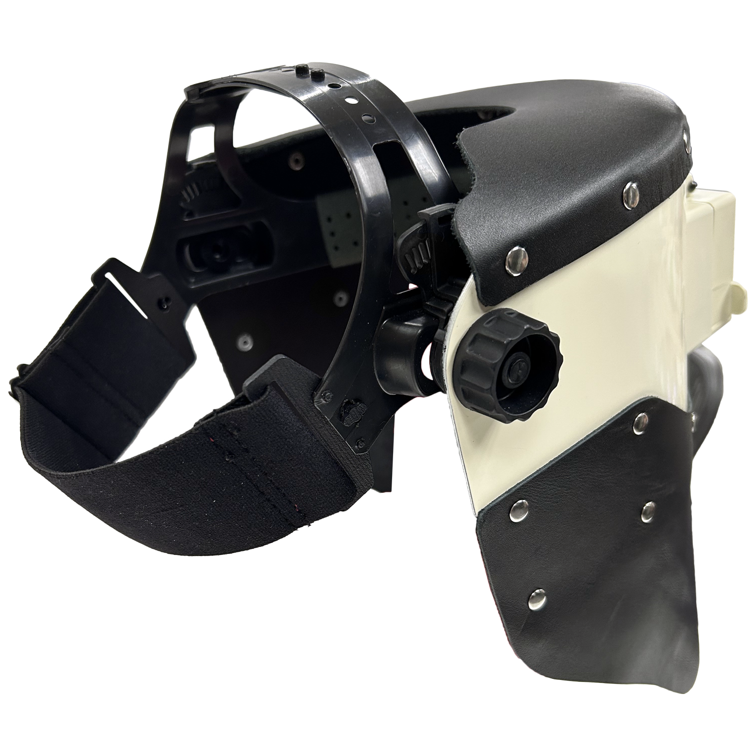 Sugar Scoop Welding Helmet replacement headgear with adjustable ratcheting system and cushioned sleeve for comfort
