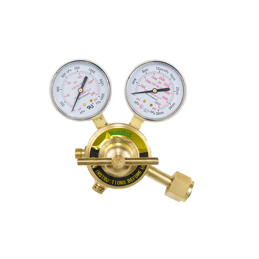 Blue Star 350 Series single-stage acetylene welding regulator with CGA-300 connection and large 2.5-inch gauges