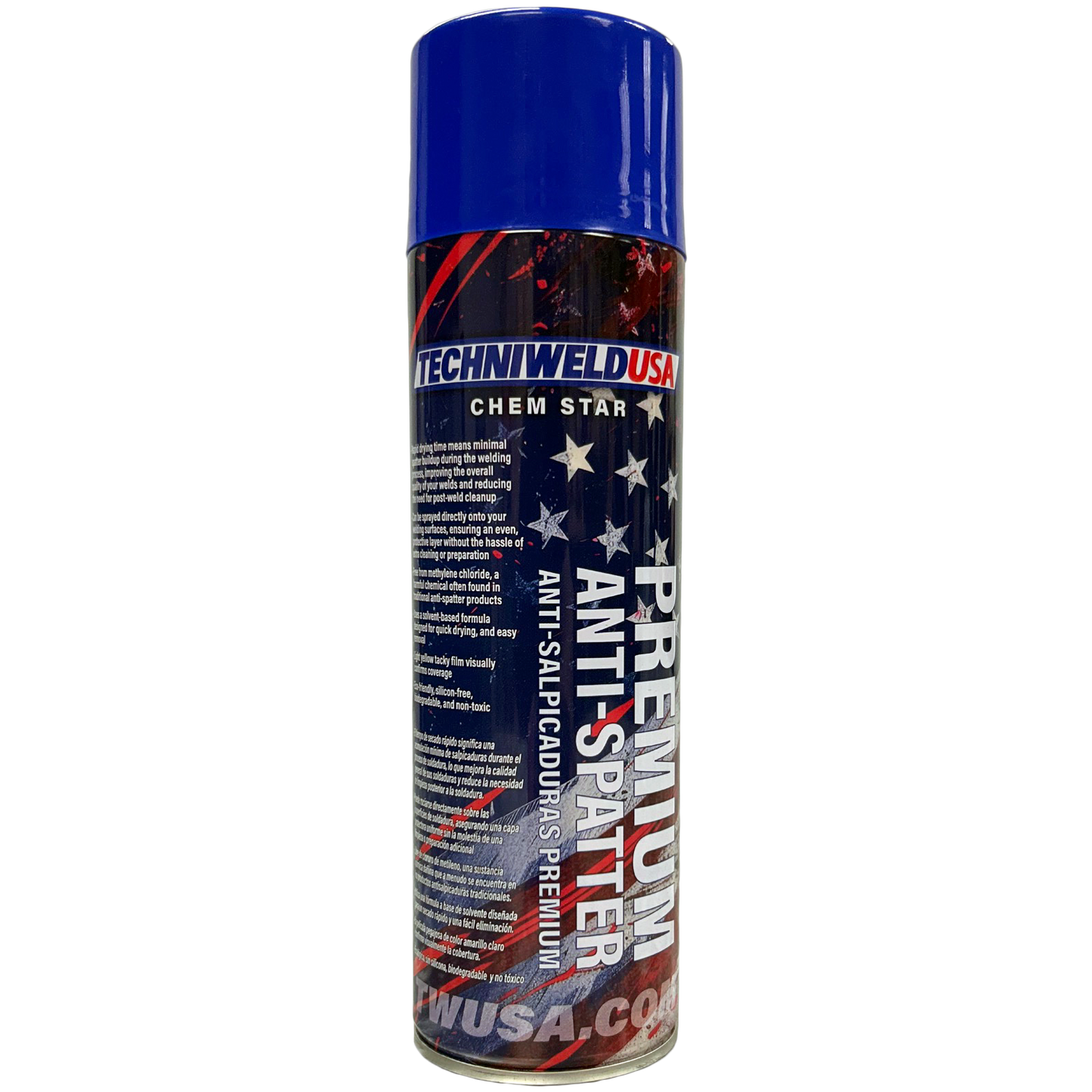 12-pack case of Techniweld CS777P welding anti spatter spray cans with yellow tacky film