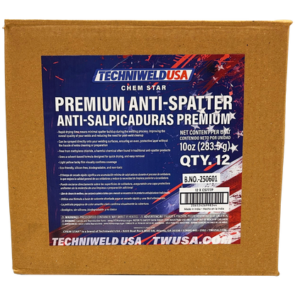 12-pack case of Techniweld CS777P welding anti spatter spray cans
