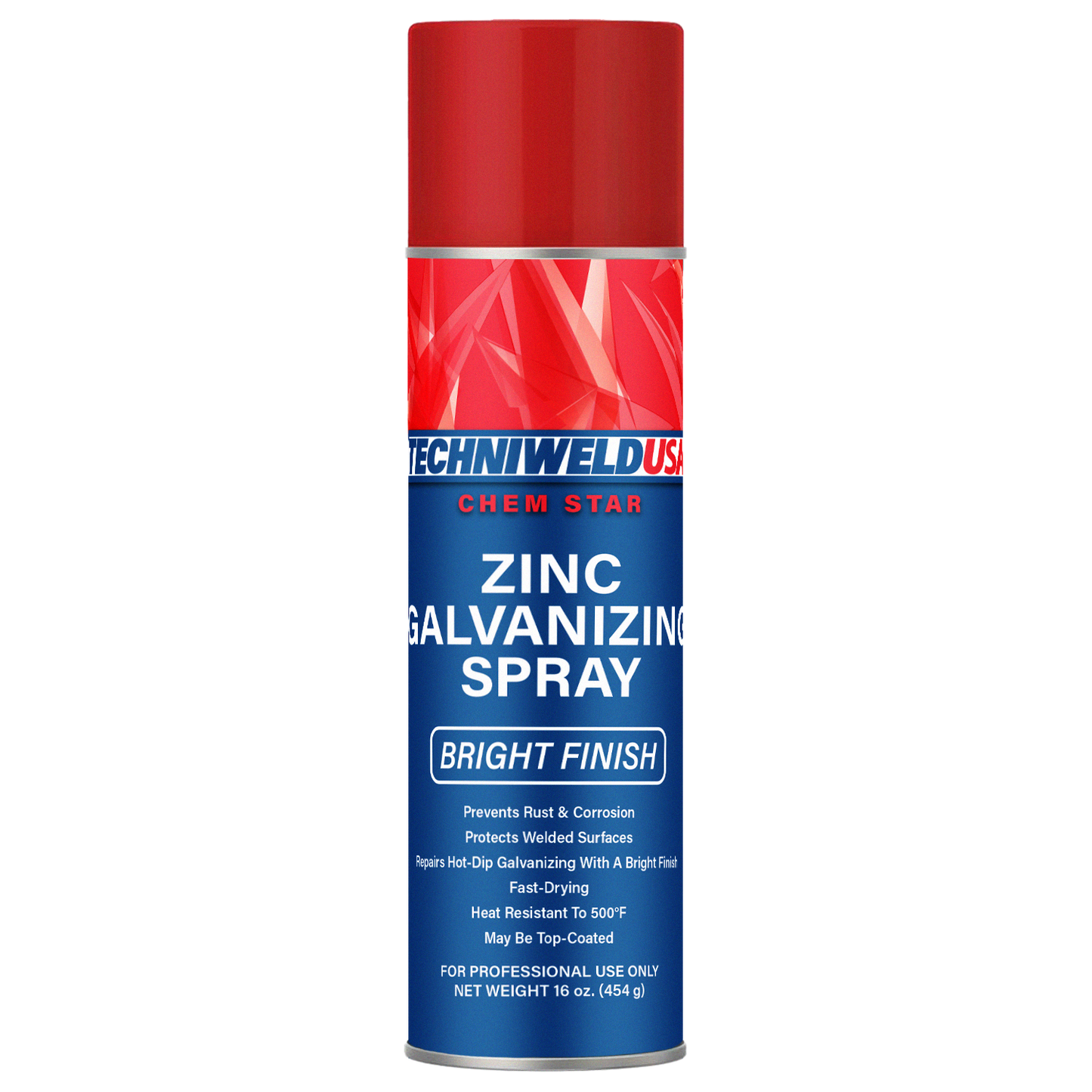 Case of 12 Techniweld CSBGALV zinc galvanized spray cans with bright finish for rust protection