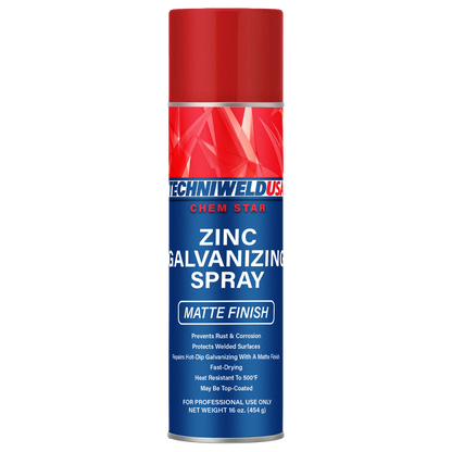 Techniweld CSMGALV Cold Galvanizing Spray cans for corrosion protection with 95% pure zinc and matte finish
