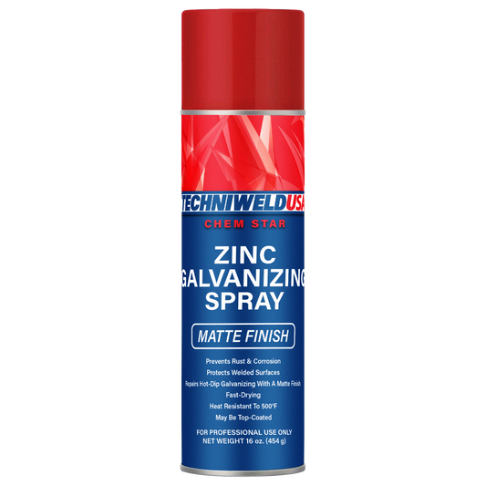 Techniweld CSMGALV Cold Galvanizing Spray cans for corrosion protection with 95% pure zinc and matte finish