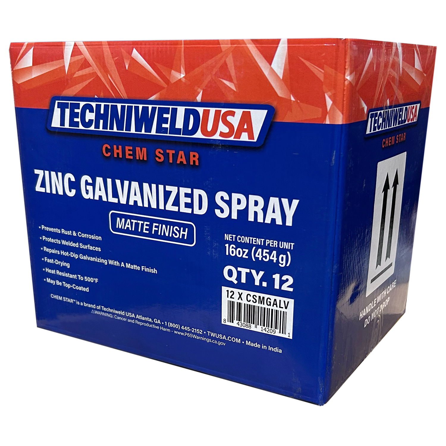 Techniweld CSMGALV galvanized spray cans for corrosion protection and steel touch-ups