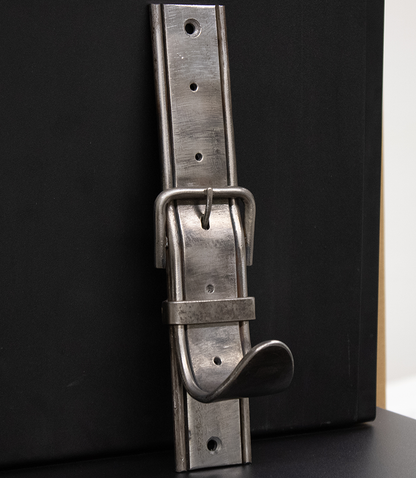 Steel Belt with Buckle Coat Hanger or Hat Hanger - Handcrafted Metal Industrial - welding electrodes, Grinding Disc, Welding Lens, Cutting Tip, Cutting Wheels, Flap Disc, Heating Tip, Welding Gloves, MIG Gun - Welding Helmet, Welding Wire - USA Welding Supply