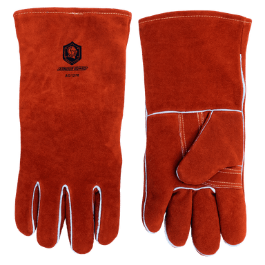 Leather Welding Gloves Premium Red Side Split Cowhide 14” Stick Welders Glove - AG1270 - welding electrodes, Grinding Disc, Welding Lens, Cutting Tip, Cutting Wheels, Flap Disc, Heating Tip, Welding Gloves, MIG Gun - Welding Helmet, Welding Wire - USA Welding Supply