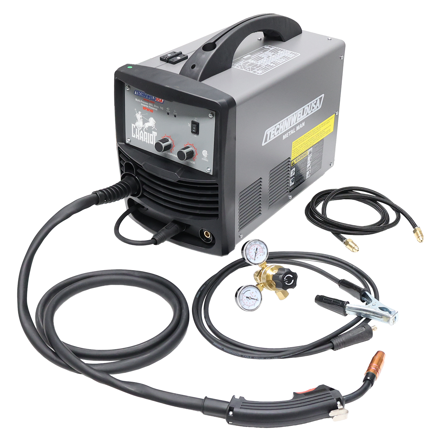 120V MIG and DC TIG Welder - Welding Machine / Inverter Metal Man Chariot 140A Multiprocess Inverter