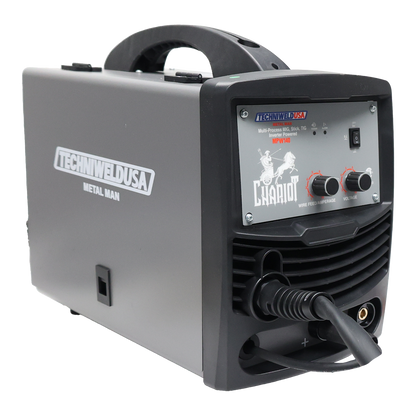 120V MIG and DC TIG welder Metal Man Chariot 140A multi-process inverter welding machine with controls and handle