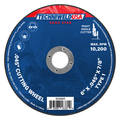 Sand Star 6" x .045" x 7/8" Type 1 Cut-Off Wheel w/o Hub (50-Pack)