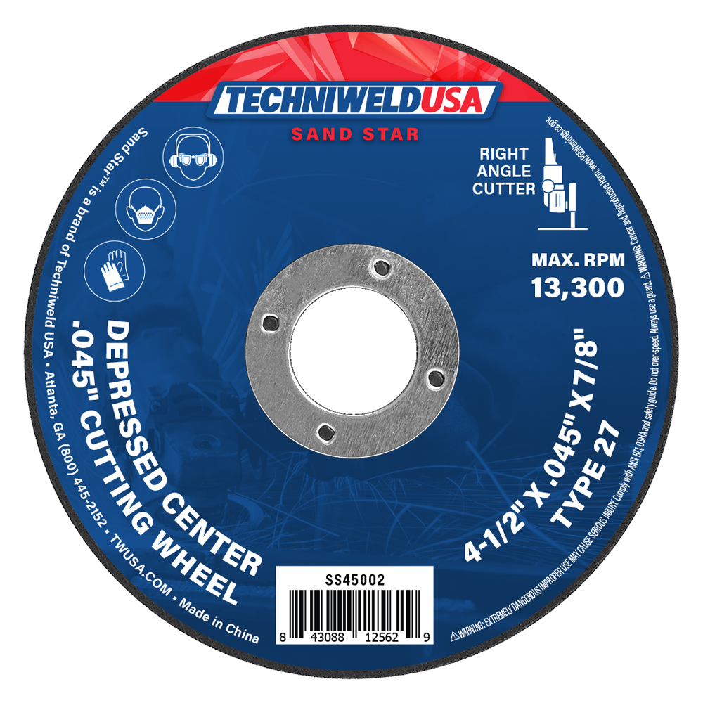 Sand Star 4-1/2" x .045" x 7/8" Type 27 Depressed Center Cut-Off Wheel w/o Hub (50-Pack)