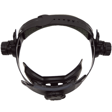 Sugar Scoop welding helmet replacement headgear with adjustable ratcheting system and cushioned sleeve for comfort