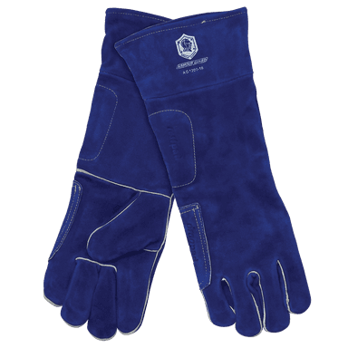 WELDING GLOVES, STICK - BLUE, PREMIUM SIDE SPLIT COWHIDE - AG-1200-18 - welding electrodes, Grinding Disc, Welding Lens, Cutting Tip, Cutting Wheels, Flap Disc, Heating Tip, Welding Gloves, MIG Gun - Welding Helmet, Welding Wire - USA Welding Supply