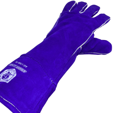 WELDING GLOVES, STICK - BLUE, PREMIUM SIDE SPLIT COWHIDE - AG-1200-18 - welding electrodes, Grinding Disc, Welding Lens, Cutting Tip, Cutting Wheels, Flap Disc, Heating Tip, Welding Gloves, MIG Gun - Welding Helmet, Welding Wire - USA Welding Supply