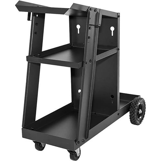 Welding Cart - Metal Man Three-Tier Mig Cart for Welding Supplies - welding electrodes, Grinding Disc, Welding Lens, Cutting Tip, Cutting Wheels, Flap Disc, Heating Tip, Welding Gloves, MIG Gun - Welding Helmet, Welding Wire - USA Welding Supply