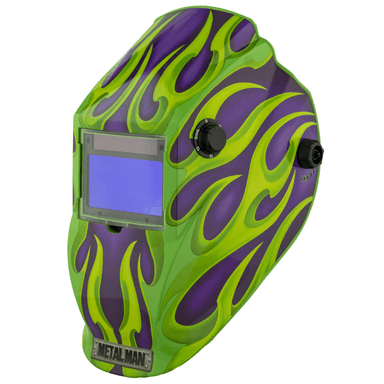 WELDING HELMET - METAL MAN AD9-13 Variable SDRG4 Green/Purple Helmet- APG8735SGC - welding electrodes, Grinding Disc, Welding Lens, Cutting Tip, Cutting Wheels, Flap Disc, Heating Tip, Welding Gloves, MIG Gun - Welding Helmet, Welding Wire - USA Welding Supply