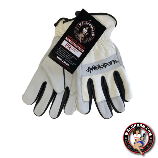 TIG WELDING GLOVES - HEAVY DUTY, BLACK AND WHITE - STORM TROOPER