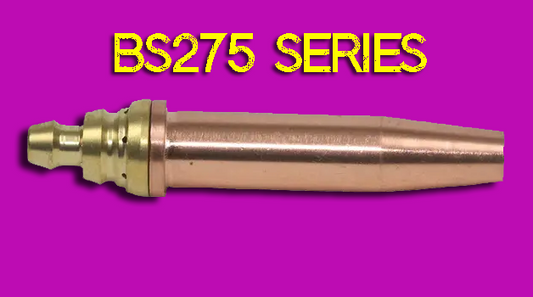 Blue Star Series 275 welding cutting tip made from solid copper bar stock with heavy-duty gas apparatus design for superior heat dissipation and performance