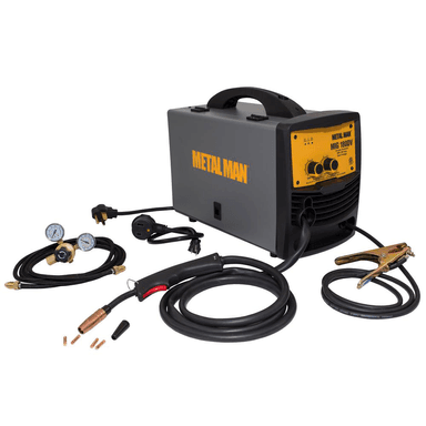 Welding Machine MIG180DVT Metal Man MIG Welder - 120V 230V - welding electrodes, Grinding Disc, Welding Lens, Cutting Tip, Cutting Wheels, Flap Disc, Heating Tip, Welding Gloves, MIG Gun - Welding Helmet, Welding Wire - USA Welding Supply