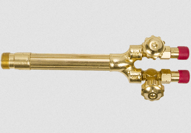 Blue Star 350 Series medium-duty welding torch assembly with brass body and dual control valves