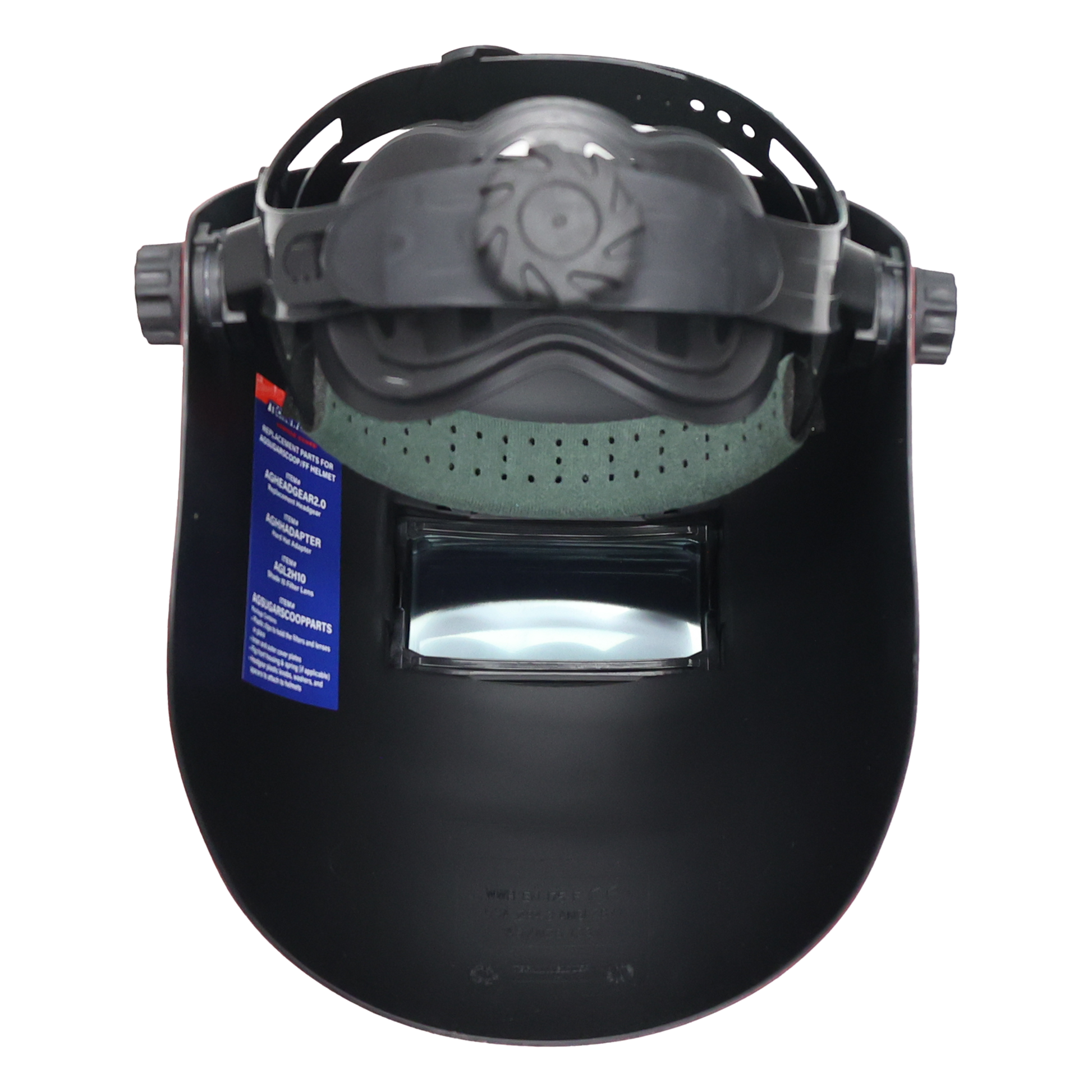 welding helmet with adjustable headgear and viewing window