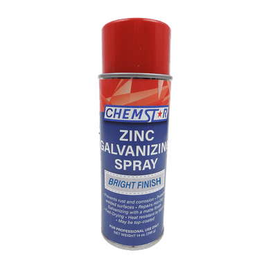 16 oz. Chem Star Bright Finish Zinc Galvanized Spray can with red cap for rustproofing and metal protection
