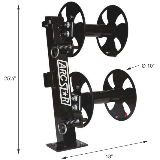 Cable Reels - 10" Double Stacked with Tilting Base; 12° Tilt - Arc Star Revolution