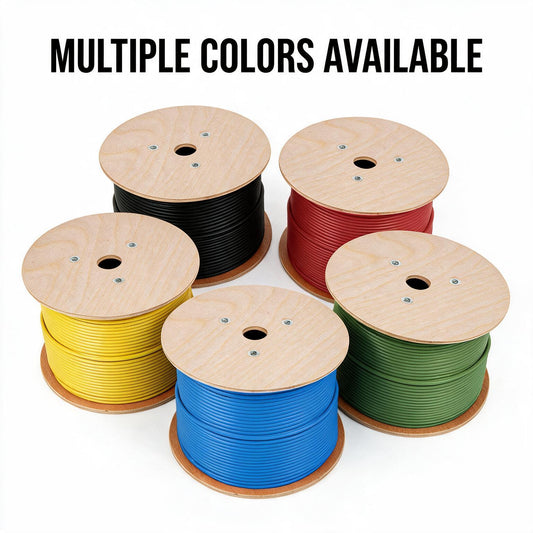 1/0 AWG Premium Welding Cable - 500 ft Spool - Flexible EPDM Jacket - Multiple Colors