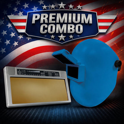 Sugar Scoop Flip Front Welding Helmet + Clairvoyant 3.0 Gold Auto-Darkening Lens Premium Combo