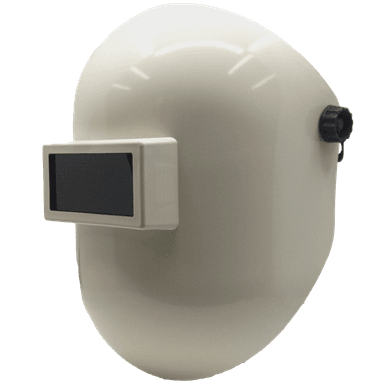 Welding Helmet - 2 x 4.25" Sugar Scoop - Without Flip-Visor - White Fiberglass