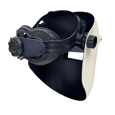 Welding Helmet - 2 x 4.25" with Flip-Visor - IN Red, White or Blue! Sugar Scoop White Fiberglass - welding electrodes, Grinding Disc, Welding Lens, Cutting Tip, Cutting Wheels, Flap Disc, Heating Tip, Welding Gloves, MIG Gun - Welding Helmet, Welding Wire - USA Welding Supply
